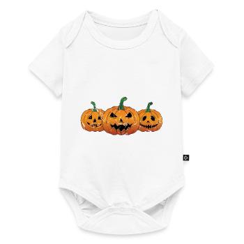 Pumpkins Jack-O-Lantern Halloween Spooky - Baby Premium short-sleeve bodysuit - white - Front