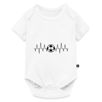 Le battement de cœur du football - Body à manches courtes Premium Bébé - blanc - Devant