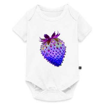 Fraise Bleue, Gouttes, Verre - Body à manches courtes Premium Bébé - blanc - Devant