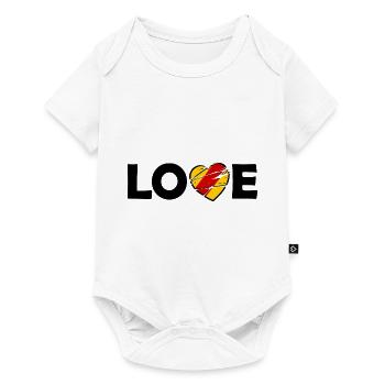 Badnerland Liebe - Baby Premium Kurzarmbody - Weiß - Vorne