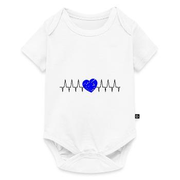 Europe heartbeat - Baby Premium short-sleeve bodysuit - white - Front