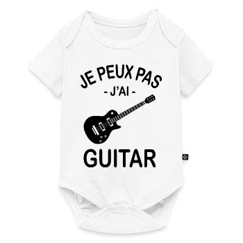 Je Peux Pas J'ai Guitare - Body à manches courtes Premium Bébé - blanc - Devant