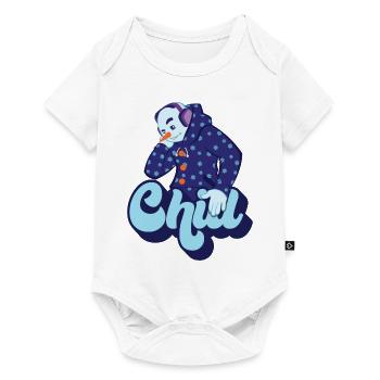 Chill Cool Fun Bonhomme de neige hiver Neige Cadeau de Noël - Body à manches courtes Premium Bébé - blanc - Devant