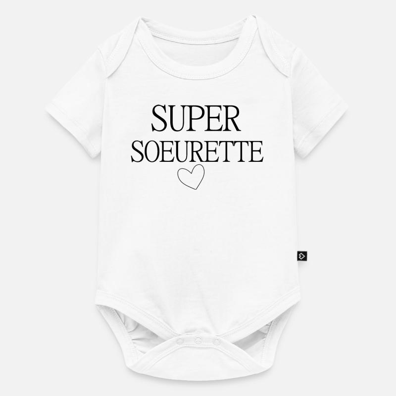 SUPER SOEURETTE COEUR - Body à manches courtes Premium Bébé - blanc