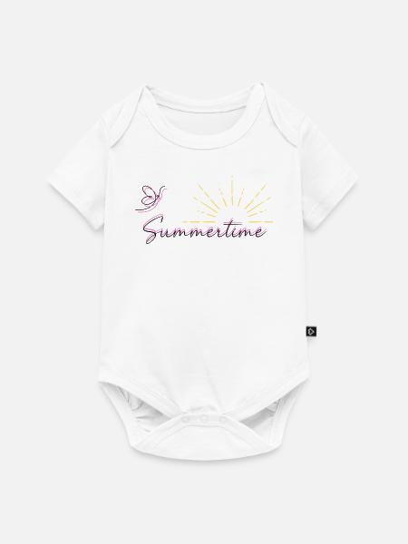 Summertime - Baby Premium Kurzarmbody - Weiß