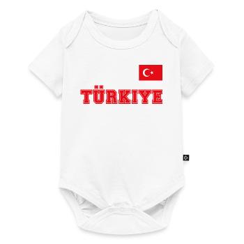 Turkey Jersey Look – TÜRKIYE - Flag Flag Chest - Baby Premium short-sleeve bodysuit - white - Front