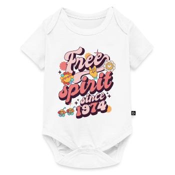 1974 Vintage Birthday Born in 1974 - Baby Premium short-sleeve bodysuit - white - Front