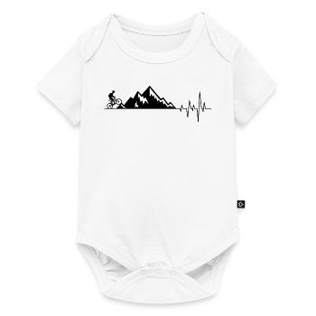 Rythme cardiaque montagne VTT VTT - Body à manches courtes Premium Bébé - blanc - Devant