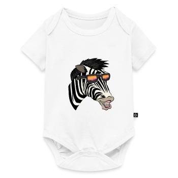 Zebra Sunglasses Funny Funny zebra crossing - Baby Premium short-sleeve bodysuit - white - Front