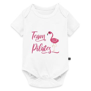 Team Pilates Shirt Flamingo Gift Yoga Sport - Baby Premium short-sleeve bodysuit - white - Front