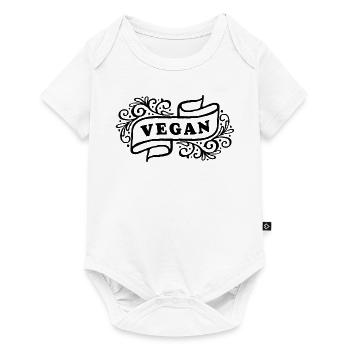 Bannière VEGAN - Body à manches courtes Premium Bébé - blanc - Devant