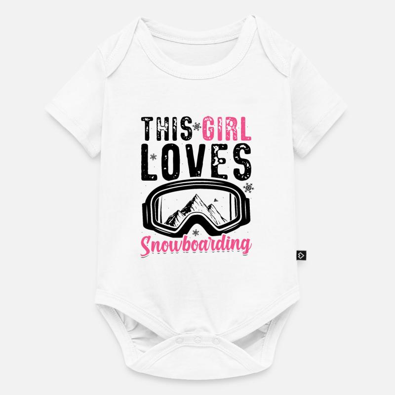 Snowboarder | Cadeaux de snowboard vacances snowboard - Body à manches courtes Premium Bébé - blanc