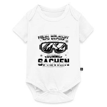 Ski Sprüche | Skifahrer Skifahren Skier Geschenke - Baby Premium Kurzarmbody - Weiß - Vorne