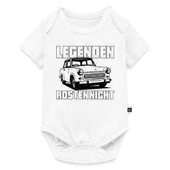 Farbe änderbar | Trabi Trabbi  Pappe DDR - Baby Premium Kurzarmbody - Weiß - Vorne