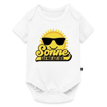 Farben änderbar | Geh mir aus der Sonne - Baby Premium Kurzarmbody - Weiß - Vorne
