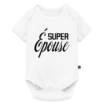 Super épouse cadeau - Body à manches courtes Premium Bébé - blanc - Devant