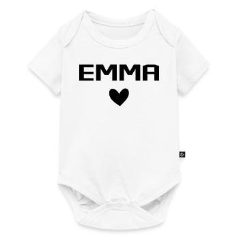 Emma Cœur - Body à manches courtes Premium Bébé - blanc - Devant