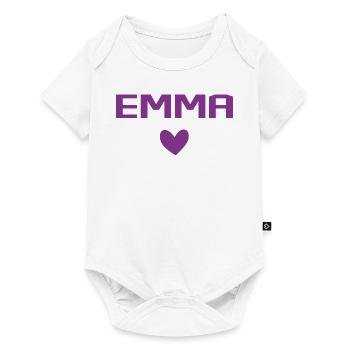 Emma Cœur - Body à manches courtes Premium Bébé - blanc - Devant