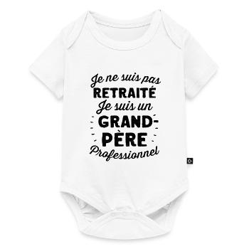 Pas retraité, Grand-père professionnel - Cadeau - Baby Premium short-sleeve bodysuit - white - Front