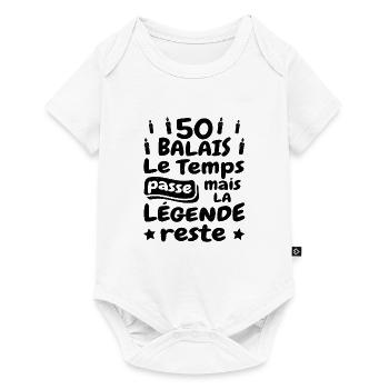 50 ans Anniversaire Papa Papy Humour Rigolo Papi L - Baby Premium short-sleeve bodysuit - white - Front