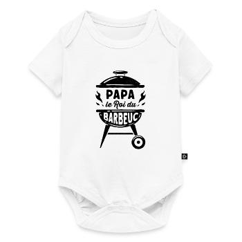 Papa la Mauvaise Influence - Humour Papou Rigolo B - Baby Premium short-sleeve bodysuit - white - Front