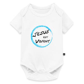 Jésus est vivant - Body à manches courtes Premium Bébé - blanc - Devant