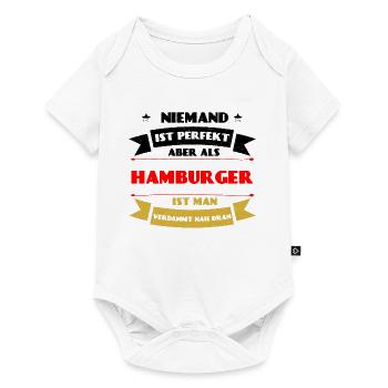 Hamburger parfait - port de Hambourg en Allemagne - Body à manches courtes Premium Bébé - blanc - Devant