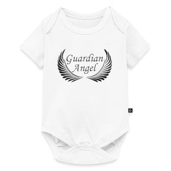 Guardian angel wings black - Baby Premium short-sleeve bodysuit - white - Front
