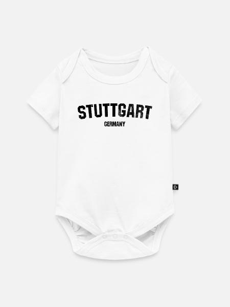 Stuttgart - Baby Premium Kurzarmbody - Weiß