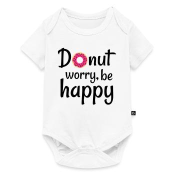 Donut Worry Be Happy - Body à manches courtes Premium Bébé - blanc - Devant