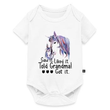 Granddaughter Saw It Liked It Told Grandma Got It - Baby Premium Kurzarmbody - Weiß - Vorne