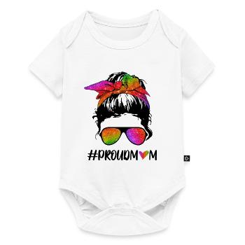 Proud Mom Hashtag - Baby Premium short-sleeve bodysuit - white - Front
