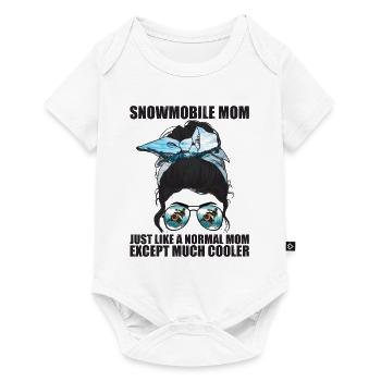 Snowmobile Mom Like A Normal Mom - Baby Premium short-sleeve bodysuit - white - Front