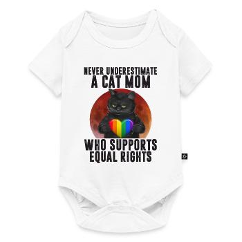 LGBT Cat Mom Support Equal Rights - Baby Premium Kurzarmbody - Weiß - Vorne