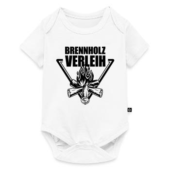 Brennholz Verleih | Farbe änderbar - Baby Premium Kurzarmbody - Weiß - Vorne