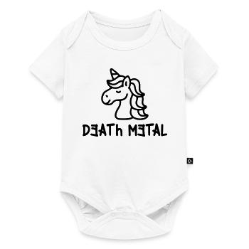 | changeable de couleur Death Metal Unicorn Musique - Body à manches courtes Premium Bébé - blanc - Devant