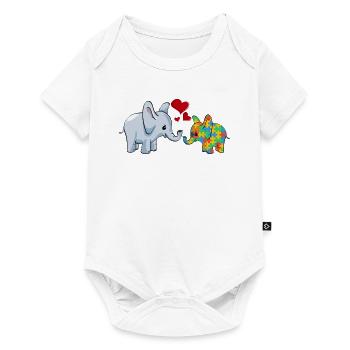 Autism Elephant Mom - Baby Premium short-sleeve bodysuit - white - Front