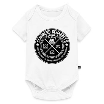 Farben änderbar | Schonend Behandeln 60er Geschenk - Baby Premium Kurzarmbody - Weiß - Vorne