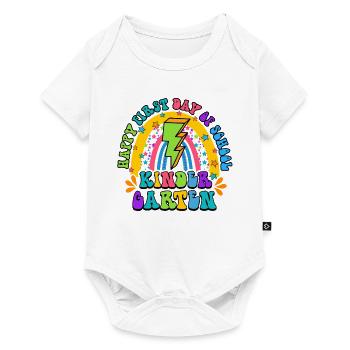 Happy First Day of School Kindergarten - Baby Premium short-sleeve bodysuit - white - Front