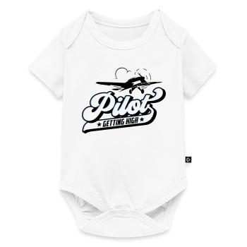 Fliegen Flieger Pilot Pilotin | Farben änderbar - Baby Premium Kurzarmbody - Weiß - Vorne