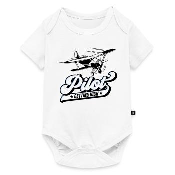 Fliegen Flieger Pilot Pilotin | Farben änderbar - Baby Premium Kurzarmbody - Weiß - Vorne