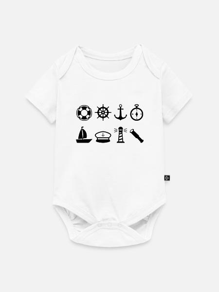 Nautische Navigation Geschenk Segler Segel - Baby Premium Kurzarmbody - Weiß