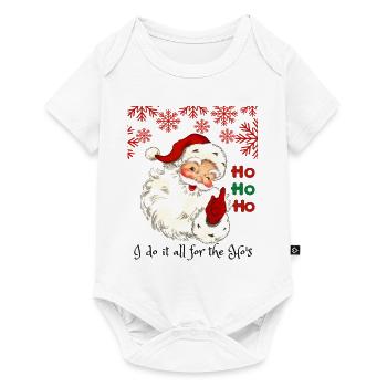 Santa Funny Christmas I Do It All For The Ho's - Baby Premium short-sleeve bodysuit - white - Front