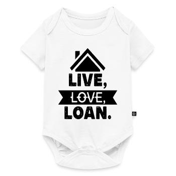 Nouveau propriétaire pendaison de crémaillère drôle - Body à manches courtes Premium Bébé - blanc - Devant