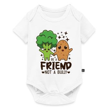 Citations d’amitié Soyez un ami pas un intimidateur Brocoli - Body à manches courtes Premium Bébé - blanc - Devant