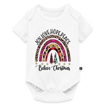 Joie Amour Espoir Paix Croire Noël - Body à manches courtes Premium Bébé - blanc - Devant