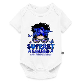 Charge Syndrome Awareness Support Squad Messy Bun - Baby Premium Kurzarmbody - Weiß - Vorne