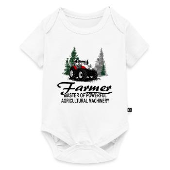 Traktor - Schlepper - Landwirt - Bauer - Baby Premium Kurzarmbody - Weiß - Vorne