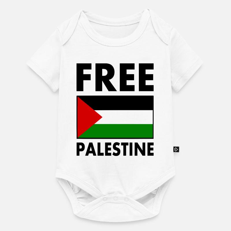 Free palestine - Body à manches courtes Premium Bébé - blanc