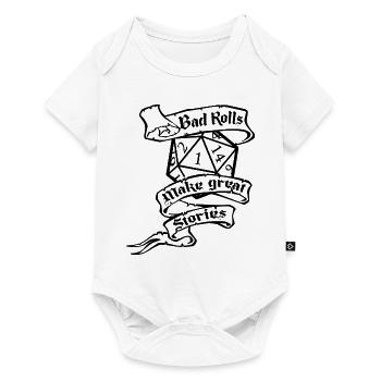 RPG-SPIEL Bad Rolls - Baby Premium Kurzarmbody - Weiß - Vorne